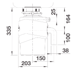 Blanco 456440 FWD Max 1.0匹 1200ml 廚餘處理器